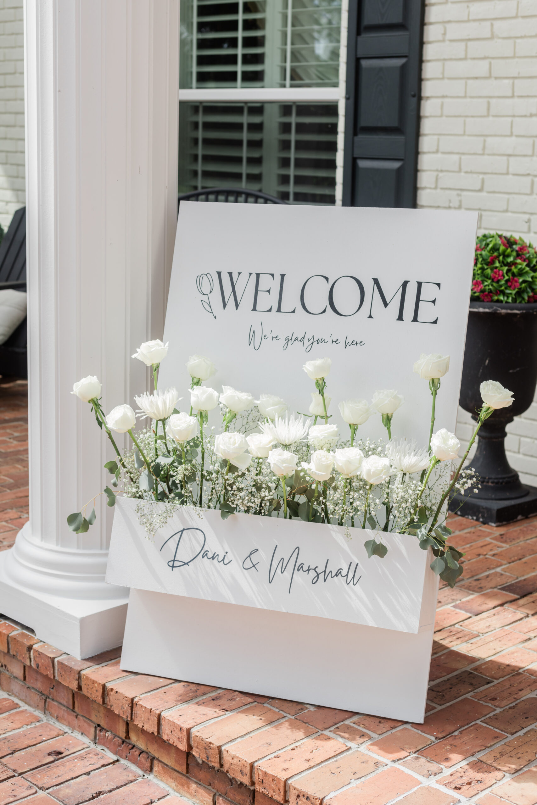 This image is of a classic Wedding Welcome Sign.