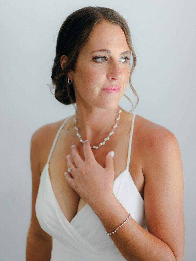 Bridal portraits in the Brides suite at Corkscrew Weddings and Winery in Estero, Florida